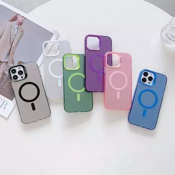 Матовый цветной серебристый магнитный чехол для телефона iPhone 11 12 13 14 15 16 Samsung S20FE S21 S22 S23 S24 S25 TPU мягкий силиконовый противоударный жесткий чехол Samsung S25 5G серебряный