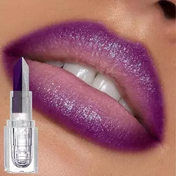 Матовый фиолетовый блеск для губ увлажняющий матовый гламур антипригарный стаканчик высокопигментированные помады для косплея вечеринка макияж косметика фиолетовый