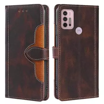 Матовый флип-чехол-кошелек для Moto G50 G8 P40 G Power Lite 2021 Edge 20 Lite G30 G10 G20 G50 G71, чехол из искусственной кожи, слот для карт, бампер для телефона Moto E 2020 чёрный