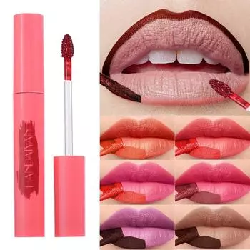 Матовый карандаш для губ Peel Off Tattoo Lipgloss Водостойкий бархатный оттенок для губ Red Brown Not Easy Fade Lip Stain Outline Contline Cosmetic 01
