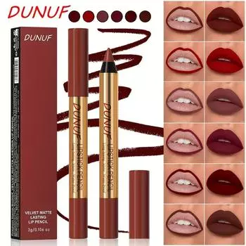 Матовый карандаш для губ — стойкий, водостойкий и не размазывается, для всех типов кожи, красные оттенки 01