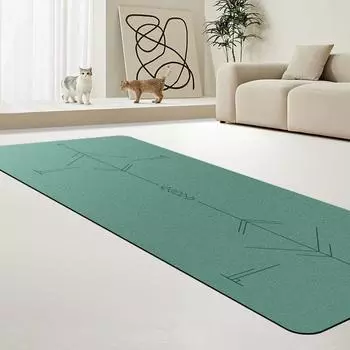 Матовый коврик для йоги из натурального каучука PU, впитывающий пот, нескользящий, направляющая линия, спортивный коврик для фитнеса, местный коврик Tyrant, домашний магазин, доступный