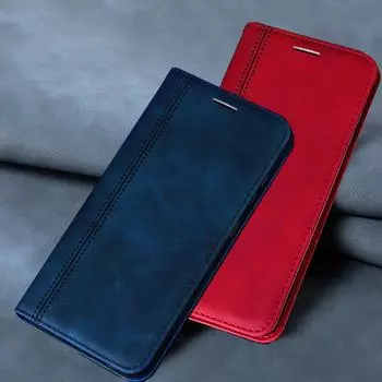 Матовый кожаный чехол-книжка-бумажник для Samsung Galaxy A04S A14 A54 A53 S21 S22 S23 Ultra Plus Xiaomi Redmi Note 12 iPhone 14 13 12 11 Pro Max For Redmi Note 12 5G чёрный