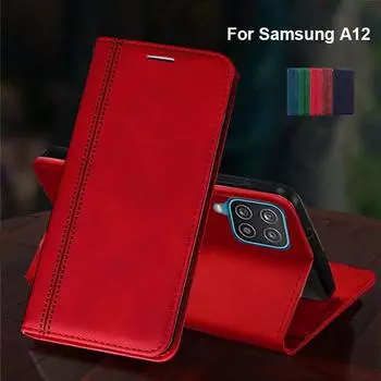 Матовый кожаный чехол-книжка-бумажник с откидной крышкой для Samsung Galaxy A05S A15 A24 A34 A55 A04S A14 A24 A34 A54 A23 A33 A53 A73 5G S22 S23 S24 Ultra Plus FE. For Samsung Galaxy M53 5G чёрный