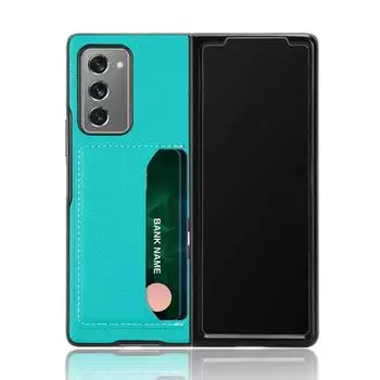 Матовый кожаный чехол с защитой от царапин для Samsung Galaxy Z Fold 4 5g Fold3 Fold2 Fold4 Fold 3 2, защитный чехол для мобильного телефона for Samsung Z Fold 2 зелёный