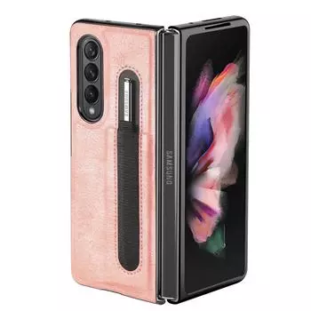 Матовый кожаный чехол с защитой от падения для Samsung Galaxy Z Fold 4 5g Fold4 Fold3 Fold 3, противоударные чехлы для аксессуаров для телефонов for samsung z fold 3 красный