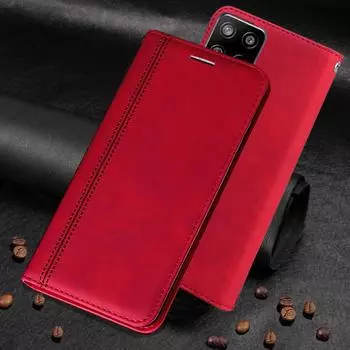 Матовый кожаный флип-чехол-книжка для Samsung Galaxy A04S A14 A24 A34 A54 A53 S21 S22 S23 Xiaomi Redmi Note 12 iPhone 15 14 13 12 11 Pro Mac Чехол-кошелек For iPhone 8 Plus чёрный