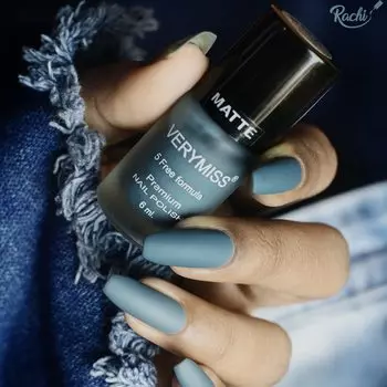 Матовый лак для ногтей премиум-класса | Плавное приложение | Быстрая сушка | Веган | Без парабенов | Вредный токсичный бесплатно | 6 мл | 257 Бостон Блю 6ml