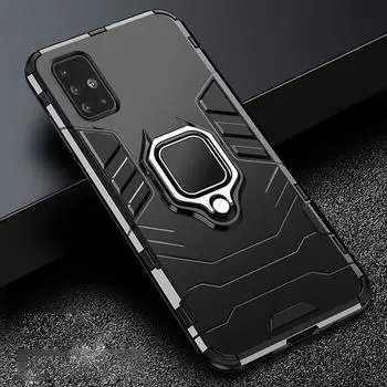 Матовый магнитный автомобильный держатель с защитой от отпечатков пальцев, ударопрочный чехол на палец с кольцом для Samsung iPhone Huawei honor xiaomi redmi и т. Д. iPhone 11 чёрный