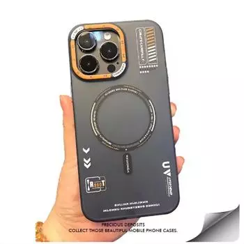 Матовый магнитный чехол для iPhone 12 13 14 15 16 Pro Max Megsafe Wireless Charge Матовая задняя крышка с металлической рамкой объектива и кнопками iPhone 16 Pro Max чёрный