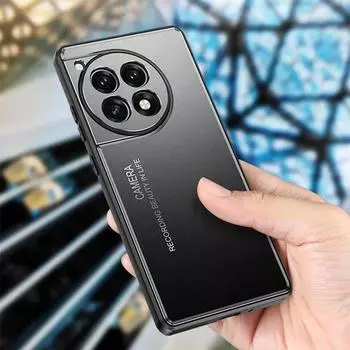 Матовый металлический чехол для Oneplus ACE 2 Pro, силиконовый бампер, противоударный чехол для Oneplus Ace 3 3V 2 Pro 2Pro, чехол Xiaomi 12S Pro чёрный