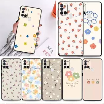 Матовый мягкий чехол из ТПУ для Samsung Galaxy A02s A10s A40 A50 A70 A03 Core A04 A10 A02 A01 A03s A04s A20e A20 A30, сумка с цветочным принтом Samsung A10