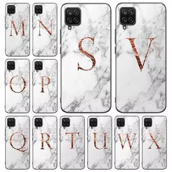 Матовый мраморный чехол с буквой MZ для телефона Samsung A12 A22 A31 A32 A50 A51 A70 A71 A72 A11 A21S A02S A10S A20S A30S A52 S 5G Samsung A02