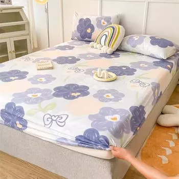 Матовый наматрасник с наволочкой, простыня одного размера для дома, комплект постельного белья полного/королевского/королевского размера Tampa de colcho Single 3pcs