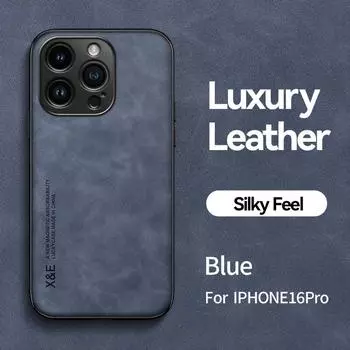 Матовый однотонный чехол из овчины для iPhone 16 15 Pro Max 14 13 Pro 12 11 XS XR, кожаный противоударный защитный чехол для магнитного телефона Magsafe iPhone 16 чёрный