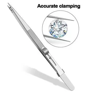 Матовый пинцет для ювелирных изделий, многоцелевой пинцет из нержавеющей стали с прямыми изогнутыми бриллиантами, ремонт часов Unturned Head