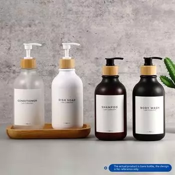 Матовый пластиковый флакон для лосьона 300 мл ПЭТ и флакон для шампуня 500 мл для косметики 300ml