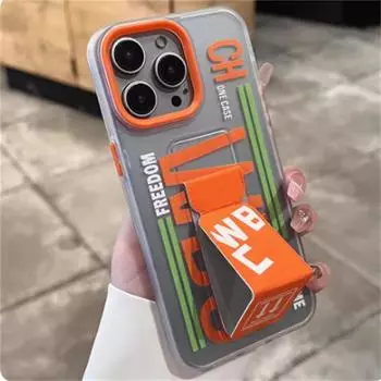 Матовый противоскользящий чехол для iPhone 16/15/14/13 Pro Max - ударопрочный жесткий бампер с держателем для браслета iPhone 16 Pro Max чёрный