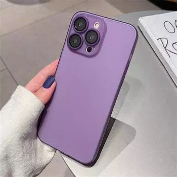 Матовый противоударный тонкий чехол из ТПУ для Iphone 14 13 12 11 Pro Max 14plus прозрачный матовый защитный чехол со стеклянной линзой Flim Funda For iPhone 11