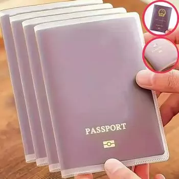 Матовый прозрачный чехол для паспорта, держатель, органайзер, протектор удостоверения личности, простые и удобные дорожные аксессуары, пластиковый чехол без молнии для мужчин и женщин A