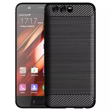 Матовый силиконовый чехол для Huawei P10 Plus, противоударный чехол из углеродного волокна для P10plus, противоударный матовый чехол Huawei P10 Plus чёрный