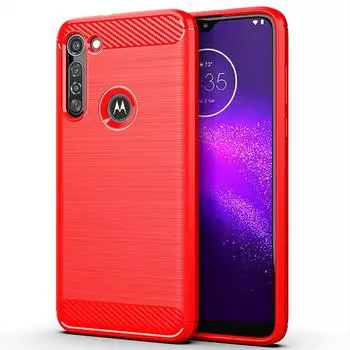 Матовый силиконовый чехол для Moto G8 Power, противоударный чехол из углеродного волокна для задней панели телефона Moto G8 Power, противоударный матовый чехол Moto G8 Power чёрный