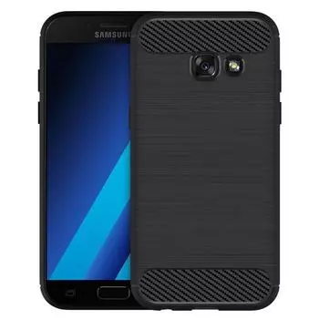 Матовый силиконовый чехол для Samsung A5 2017 Galaxy A5200 A520F противоударный мягкий чехол из углеродного волокна для Galaxy a5 2017 чехол для телефона Samsung A5 2017 чёрный