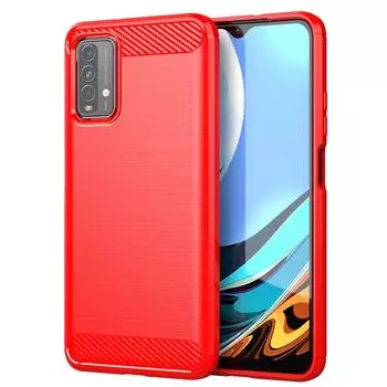 Матовый силиконовый чехол для Xiaomi Redmi 9T, противоударный чехол из углеродного волокна, мягкая задняя крышка для xaomi redmi 9t, противоударный матовый чехол Redmi 9T чёрный