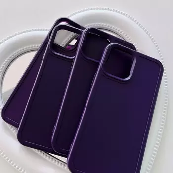Матовый силиконовый мягкий защитный чехол Purple Jane для Iphone 11 13 Promax X Xr Xsmax 14 12 Pro Max Plus, милый чехол для телефона Conque For iphone 14pro