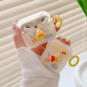 Матовый сыр 3d рельефный мультфильм смайлик вишня противоударный чехол для наушников для Apple Airpods 1 Pro 2 2nd 3 беспроводной Bluetooth чехол For Airpods 1 2