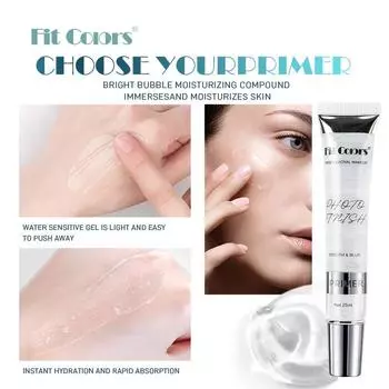 Матовый тюбик-праймер под макияж. Кожа прозрачная и блестящая. Матовый бархатный увлажняющий праймер под макияж, контролирующий жирность кожи.