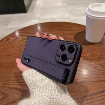 Матовый замшевый кожаный чехол из ТПУ для Iphone 15 Pro Max 14 13 12 11, противоударный браслет, чехол для телефона, однотонный цветной чехол iPhone 15 чёрный