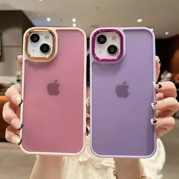 Матовый защитный чехол для камеры ярких цветов для Iphone 14 13 12 11 Pro Max Xr Xs Max противоударный бампер с гальваническим покрытием For iPhone XR