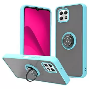 Матовый защитный чехол для T-Mobile Revvl 7 Pro T Phone 2 Pro 5G чехол-кольцо магнитный держатель подставка противоударный чехол Fundas TMobile Revvl 7 5G чёрный