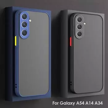Матовый защитный чехол для телефона Samung A54 5G, противоударный бампер, жесткий защитный чехол для Samsung Galaxy A14 A34 A54 A 14 A 34 A 54 A54 5G чёрный