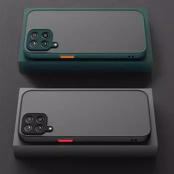 Матовый жесткий чехол для телефона Samsung Galaxy M12 M22 M32 M52 A12 A22 4G 5G SM-A125F A125M A125M Броня ТПУ Жесткий ПК Защитная крышка для объектива камеры A12 мятный зеленый