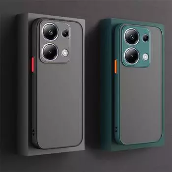 Матовый жесткий чехол, противоударный мягкий чехол-бампер для Xiaomi Poco M6 Pro 4G PocoM6 Pro 4G, чехлы для телефонов, защита камеры For Poco M6 Pro 4G чёрный