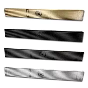 Матовый золотисто-серый слив для душа, вставка из плитки, нержавеющая сталь SUS304, длинный линейный слив для ванной комнаты