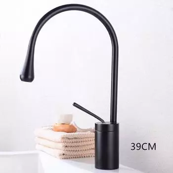 Матовый золотой медный светильник, роскошная раковина, вращающаяся раковина, кран для горячей и холодной воды для ванной комнаты