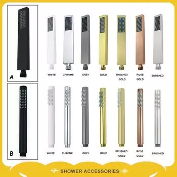 Матовый золотой ручной душ Аксессуары для ванной комнаты Латунный круглый квадратный ручной душ для экономии воды под высоким давлением для ванны