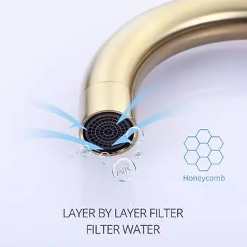 Матовый золотой смеситель для раковины в ванной комнате, латунный смеситель для раковины с креплением на палубе, однорычажный смеситель для раковины с холодной и горячей водой, смешанный