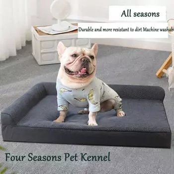 Матрас для домашних животных Мягкий пушистый Теплый питомник Кошачья кровать Диван Всесезонный антипригарный мех Удобный плюшевый спальный питомник товары для животных L