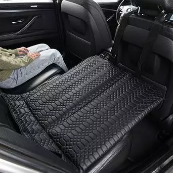 Матрас для сна на заднее сиденье автомобиля с кронштейном, универсальная дорожная кровать для автомобиля, складной коврик для кемпинга с защитой от столкновений чёрный