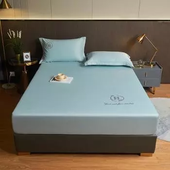 Матрас из ледяного шелка, цельный, моющийся, летнее покрывало, пылезащитный чехол, легкое роскошное покрывало, наматрасник, все включено, комплект из трех предметов 90cmx200cm (single piece mattress)