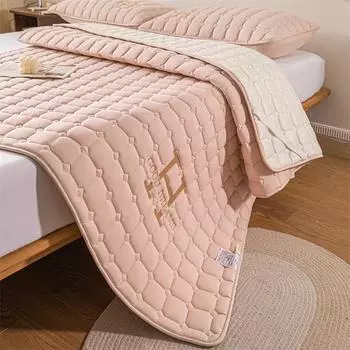 Матрас с хлопчатобумажной подкладкой, тонкий матрас с вышивкой, складной нескользящий мягкий защитный коврик для студенческих общежитий и семейных домов 90*200cm