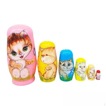 Матрешки, русские деревянные вложенные подарки, коллекционные штабелируемые игрушки из дерева