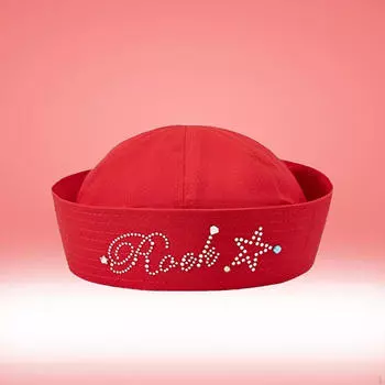 Матросская шляпа, универсальный берет для летнего отдыха на улице для девочек, окружность головы 56-58 см красный