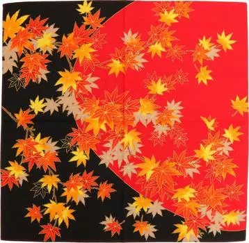 Matsumi Crafts Japanese Miscellaneous Goods Large Handkerchief Kotsumugi Momiji Small Furoshiki Red