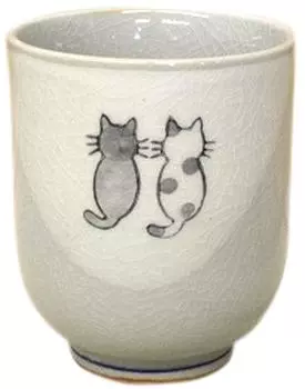 Matsumoto Pottery Nyanko Tea Cup 11541 (Large) белый