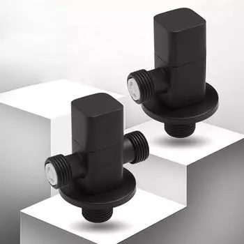 Matte Black Brass Triangle valve Water control valve Chrome Copper triangle valve The tap water valve Sewer